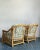 Vintage Boho Bielecky Brothers Trellis Rattan Lounge Chairs in Alan Campbell “Ferns” - A Pair For Sale - Image 10 of 12