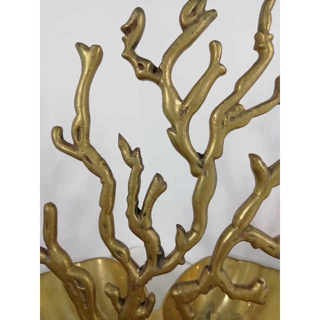 Brass Centerpiece in the Shape of Coral and Shells, 1950s For Sale - Image 6 of 18