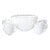 Mid-Century Geometric White Milk Glass Punch Bowl & Cups Set- 13 Pieces For Sale
