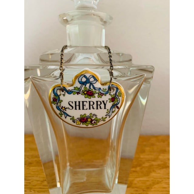 Cocktail Decanter Labels Tags Coalport Bone China England Brandy Whisky