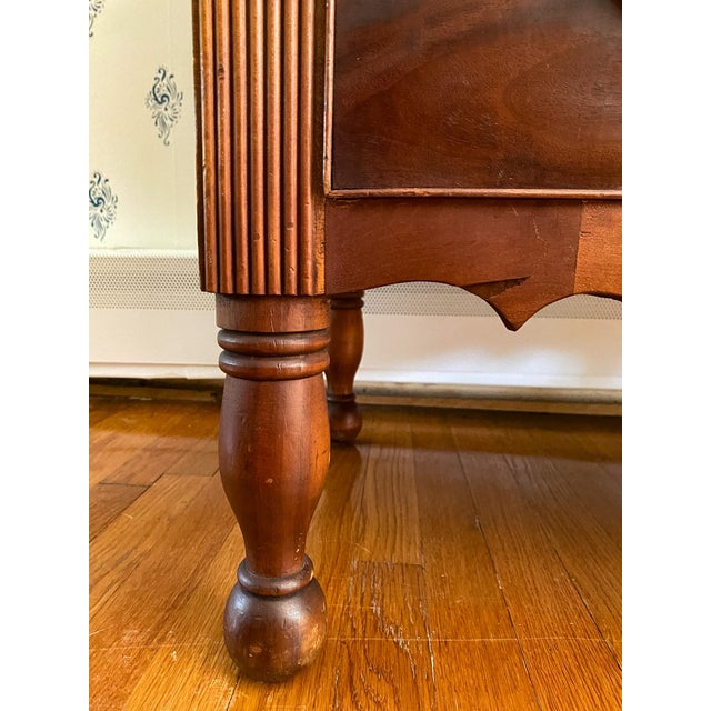 Antique Early 1800s New England Neoclassical Cherry and Mahogany Chest of Drawers For Sale - Image 12 of 15