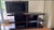 media console with built in cable management