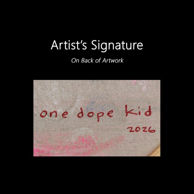 Love Me From a Distance - Original Contemporary Pop Street Art Painting on Canvas For Sale - Image 9 of 9