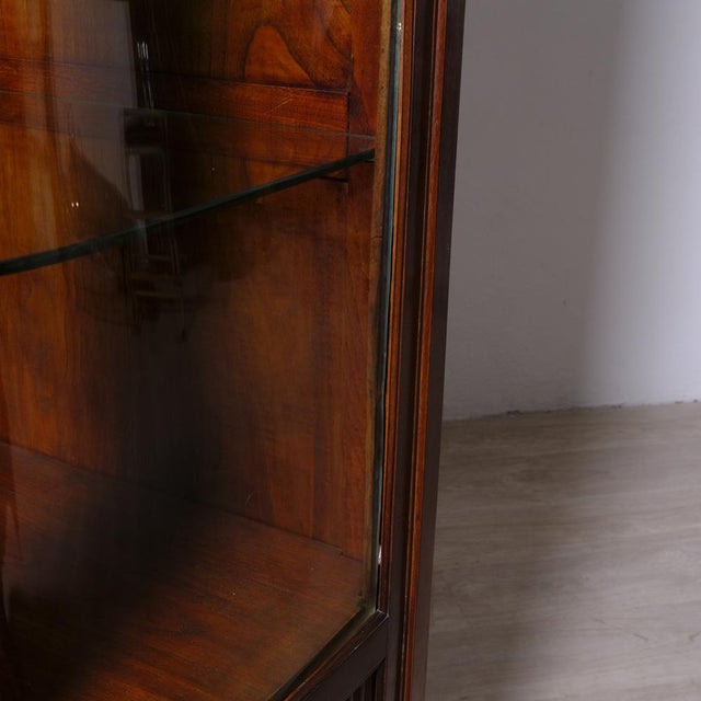 Louis XVI Art Nouveau Semi-Circular Mahogany Display Cabinet, Italy, 1890s For Sale - Image 17 of 18