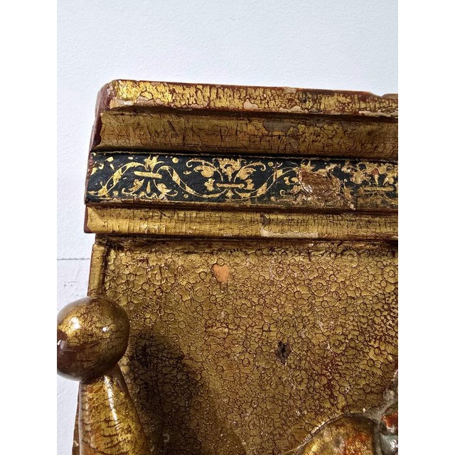 Spanish Artist, Polychrome Carved Reliefs of Saints, 1550, Wood, Set of 2 For Sale - Image 9 of 17