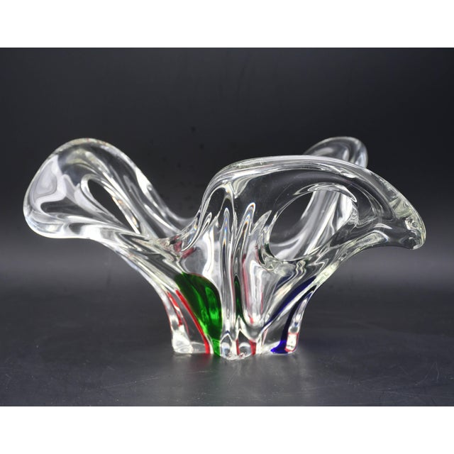 Transparent Midcentury Murano Glass Vase, 1970s For Sale - Image 8 of 12