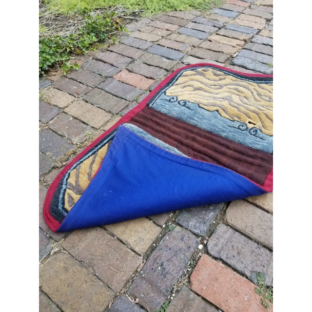 1980s 1980s Tibetan Hand-Knotted Horse Saddle Carpet For Sale - Image 5 of 7