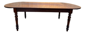 Louis Philippe Farmhouse Table with Drop Leaves in Mahogany