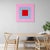 Abstract Contemporary Abstract Acrylic on Stretched Canvas Painting "Orb (Pink and Blue)" by Brent Hallard For Sale - Image 3 of 4