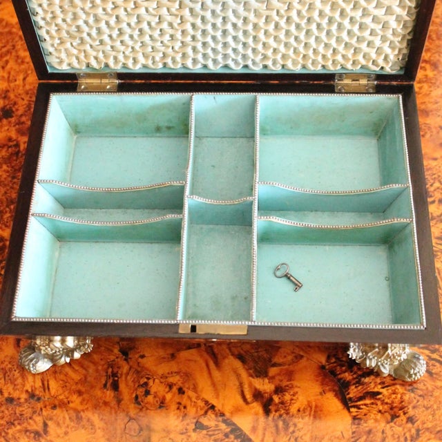 Coffee English Regency Period Brass Inlaid Rosewood Box For Sale - Image 8 of 18
