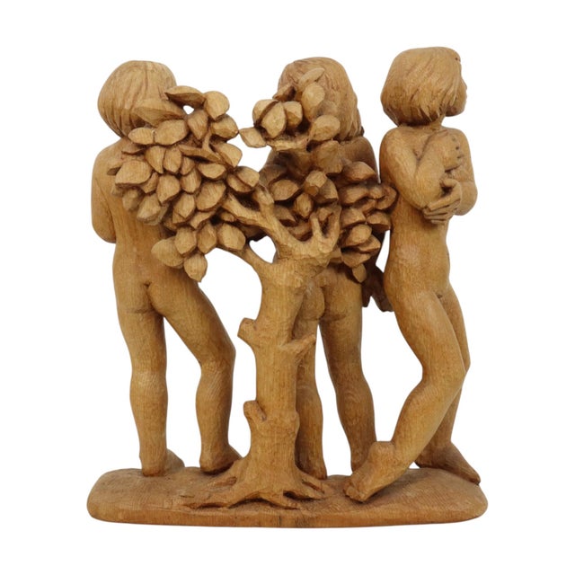 Brown Edgard Fonteyne, Female Nude, 1990s, Oak For Sale - Image 8 of 15
