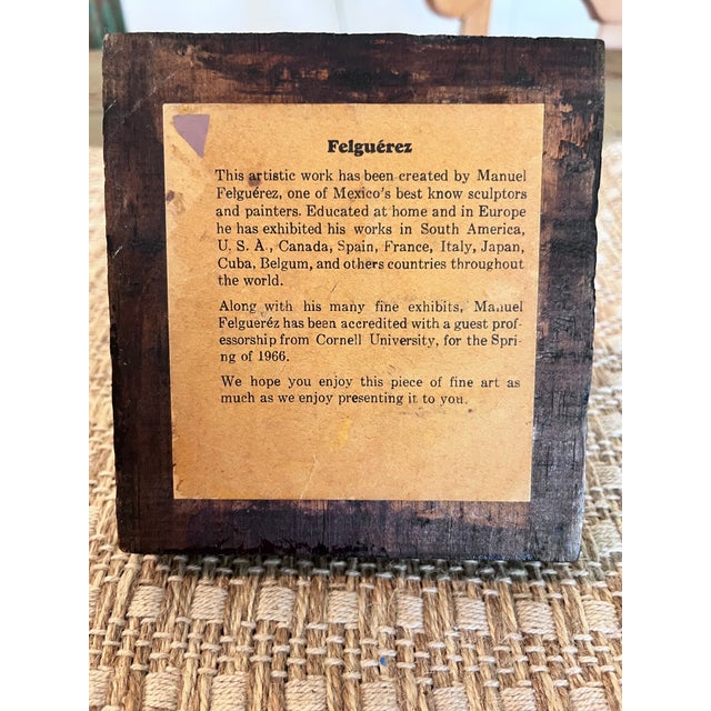 Signed Manuel Felguérez Modernist Abstract Figural Sculpture, Mexico, Circa 1970 For Sale - Image 11 of 12
