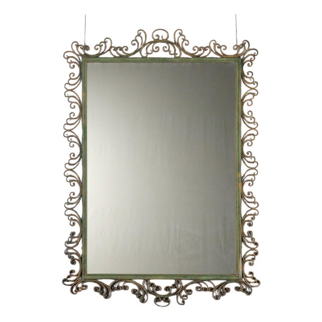 Vintage Mirror in Wrought Iron, Italy, 1980s For Sale