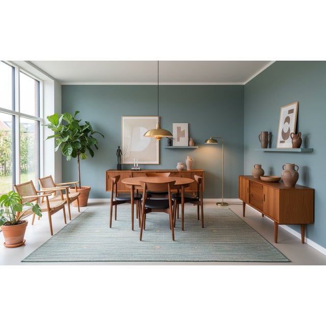 Round Teak Dining Table with Two Extension Leaves from Svend Aage Madsen, 1960s For Sale - Image 14 of 18