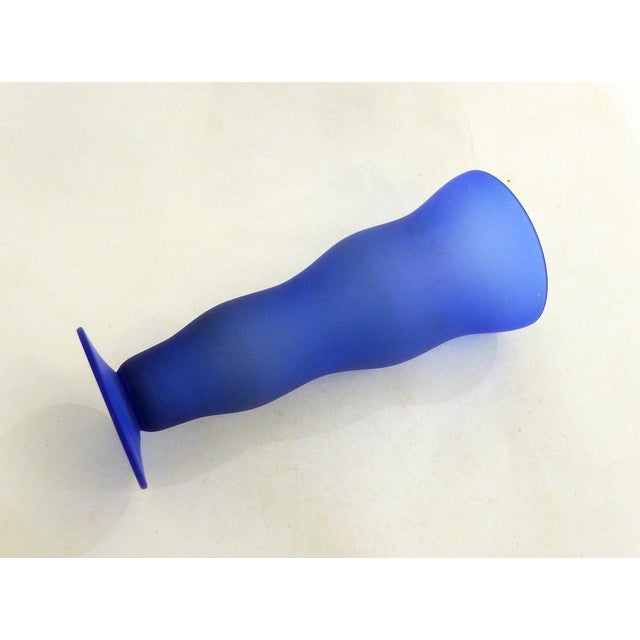 Vases in Colored Frosted Glass, 1980s, Set of 2 For Sale - Image 11 of 15