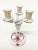 Chinese Bouquet Raspberry Porcelain Candleholders from Herend Hungary, Set of 4 For Sale - Image 3 of 7