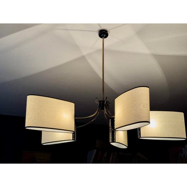 Mid-Century Modern Chandelier from Maison Lunel, France, 1950 For Sale - Image 3 of 7