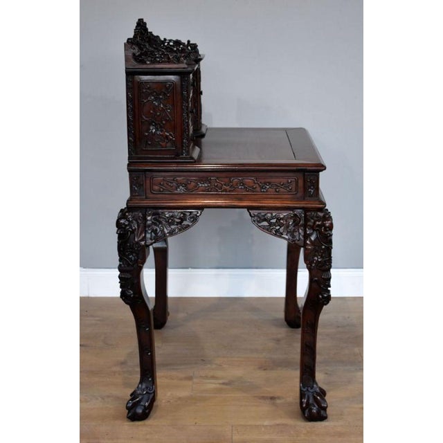 Antique Chinese Padouk Wood Desk, 1880 For Sale - Image 11 of 14