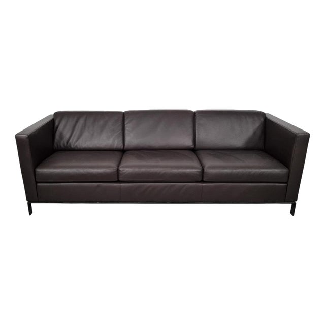 Foster 500 Three-Seater Sofa Upholstered in Chocolate Leather by Norman Foster for Walter Knoll For Sale