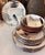 Rare Loughran Unique, Individual Ceramic Abstract Dinner Set for 4 Offered for sale is a set of round Loughran soup, salad...