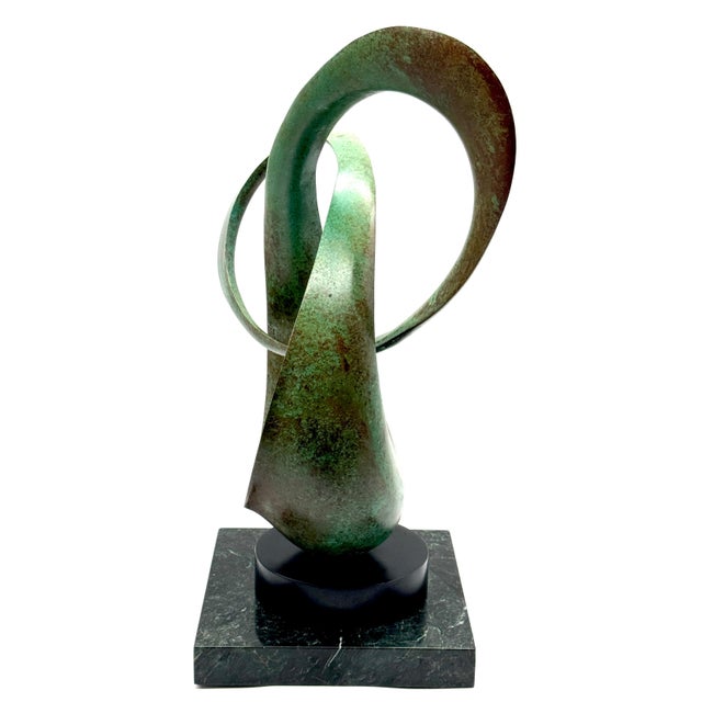 Modern 20th C. Bronze Abstract 'Infiniti' Sculpture to Attributed Richard Erdman For Sale - Image 3 of 12