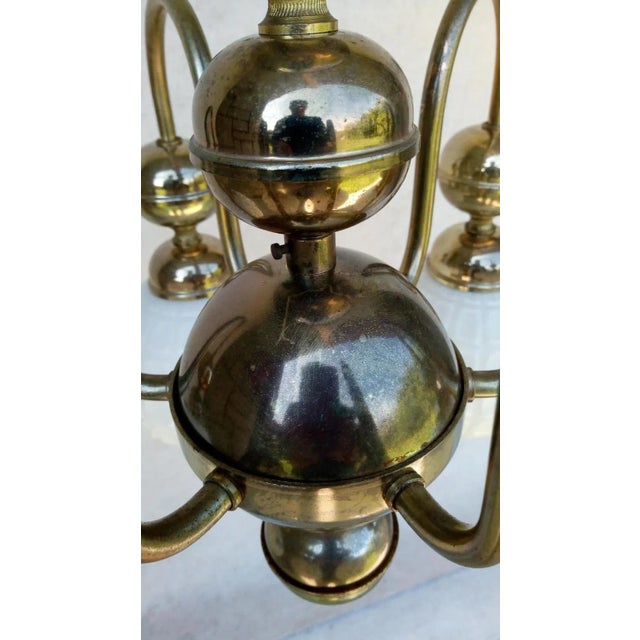 Gold Vintage Bronze Chandelier, 1970s For Sale - Image 8 of 18