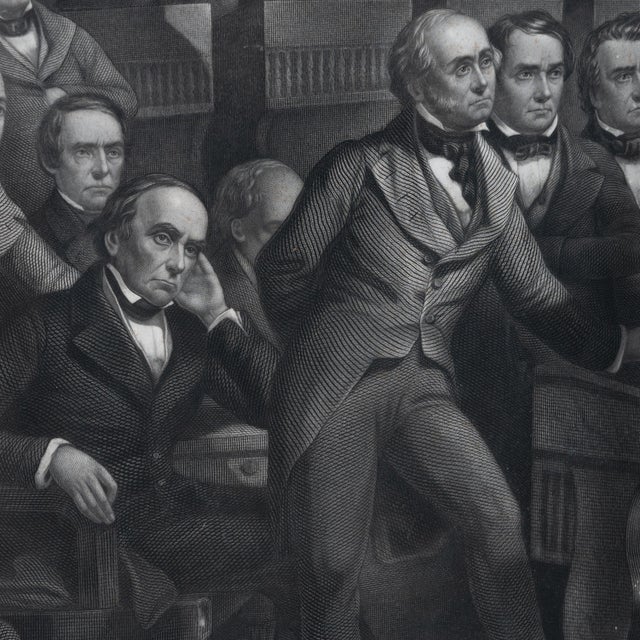 Rothermel “The United States Senate, a.d. 1850” Henry Clay Compromise Engraving For Sale In Savannah - Image 6 of 9