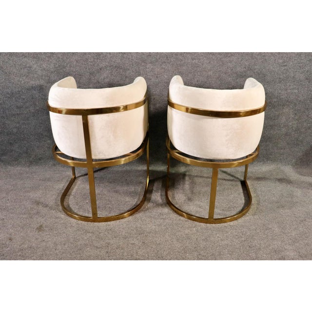 1970s Mid Century Barrel Side Chairs- Pair For Sale - Image 5 of 11