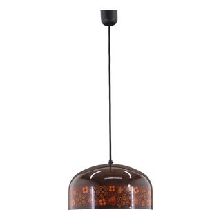 Pendant Lamp with Floral Motif, Czechoslovakia, 1970s For Sale