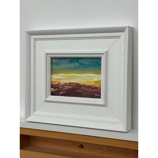 Afterglow - Miniature Abstract Landscape Art Study by Contemporary Artist 2025 For Sale - Image 6 of 11