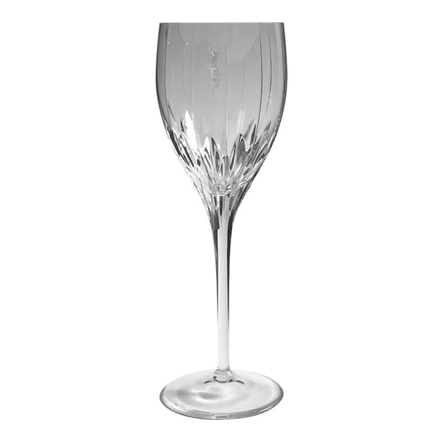 Vintage Mikasa Phoenix Wine Glass Vertical Cut – Elegant Glassware – Water Goblet Replacement For Sale