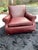 Vintage Large Burgundy Leather Club Chair by Hickory Furniture For Sale - Image 9 of 10