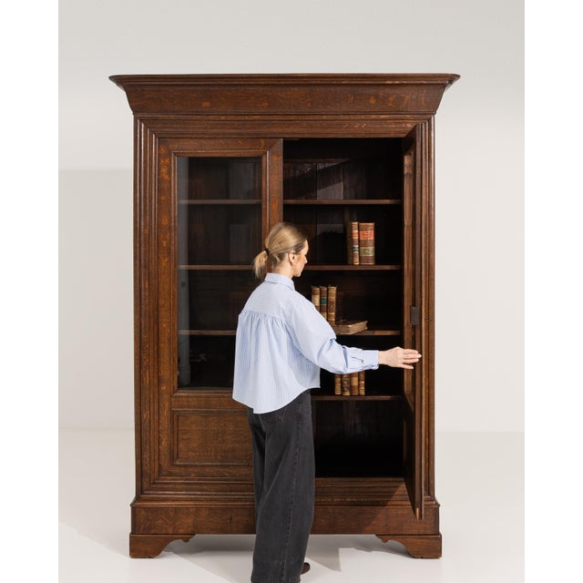 Oak Louis Philippe Vitrine For Sale - Image 13 of 13