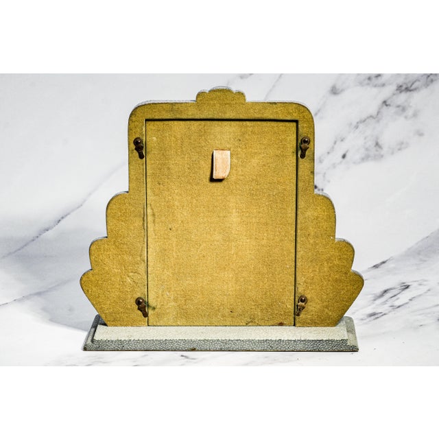 Rare Antique Art Deco Leather Picture Photo Frame Tabletop Luxury Home Decor Art For Sale - Image 13 of 17