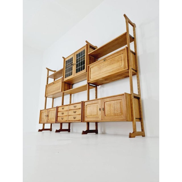 Danish Oak Room Divider by Henning Kjærnulf, 1960s For Sale - Image 3 of 11