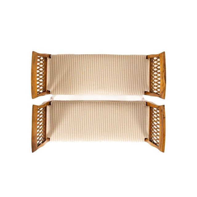 19th Century French Walnut Window Seats, Set of 2 For Sale - Image 4 of 6