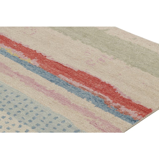 Rug & Kilim’s Distressed Contemporary Abstract Runner in Polychromatic Patterns For Sale In New York - Image 6 of 7
