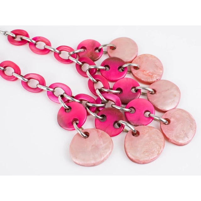 Dominique Denaive Paris Pink Resin Choker Necklace with Charms For Sale In Atlanta - Image 6 of 14