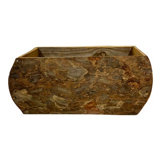 Late 20th Century Tree Bark Box Planter For Sale