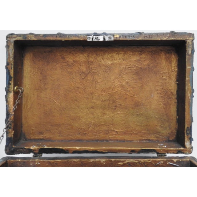 Blue Late 19th Century Art Nouveau Lions Head Box For Sale - Image 8 of 10