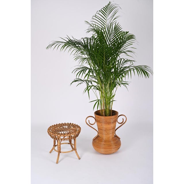 Bamboo and Rattan Vase by Vivai del Sud, Italy, 1970s For Sale - Image 15 of 17