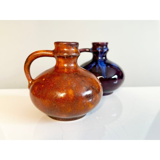 Handmade Stoneware Vases with Handles, Germany, 1980s, Set of 2 For Sale - Image 11 of 12