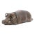 Vintage Large Heavy Cast Bronze Reclining Pig Animal Sculpture, 1980s For Sale