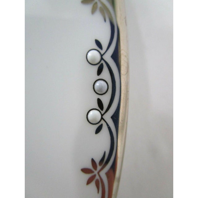 1990s Lenox Classics Collection Federal Platinum Bone China Accent Luncheon Plate For Sale - Image 9 of 10