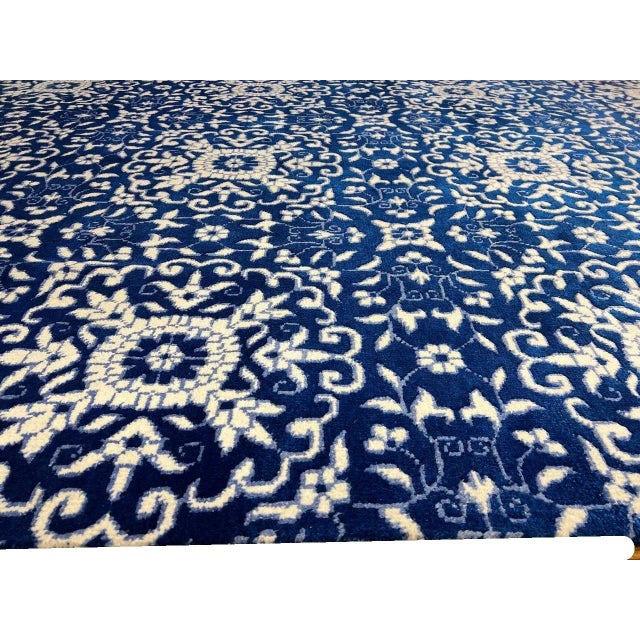 Textile 2020s Fine Hand Knotted Silk & Wool Modern Rug For Sale - Image 7 of 8