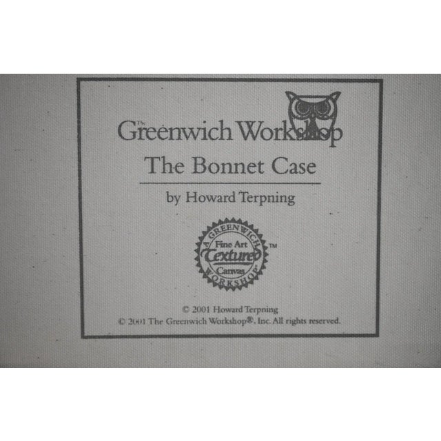 1980s 1980s Howard Terpning "The Bonnet Case" — Greenwich Workshop Textured Canvas For Sale - Image 5 of 6