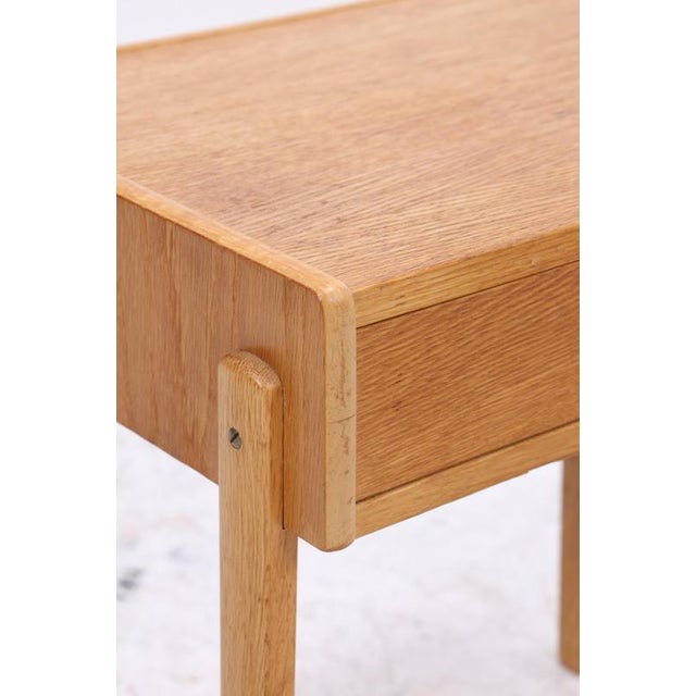 Brown Vintage Bedside Table in Oak, 1960s For Sale - Image 8 of 12