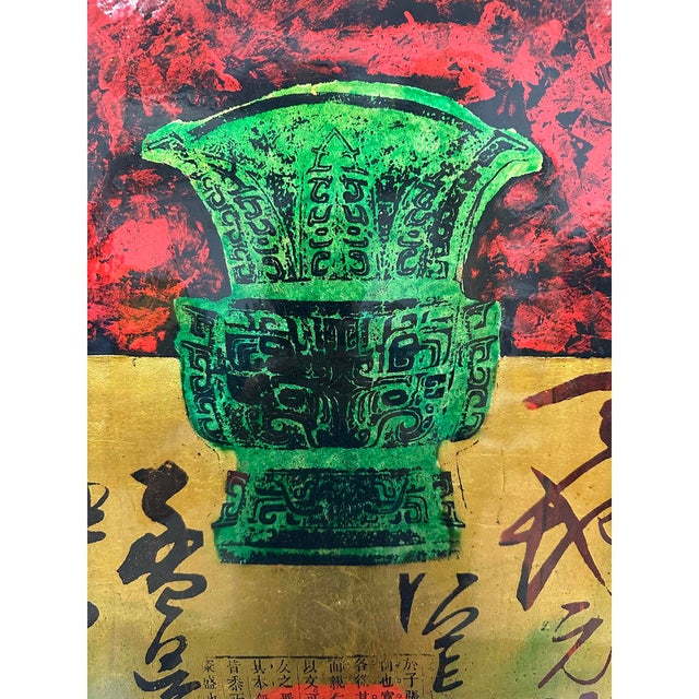 Chinese Contemporary Mixed-Media Artwork/Wall Plaque For Sale In Los Angeles - Image 6 of 9