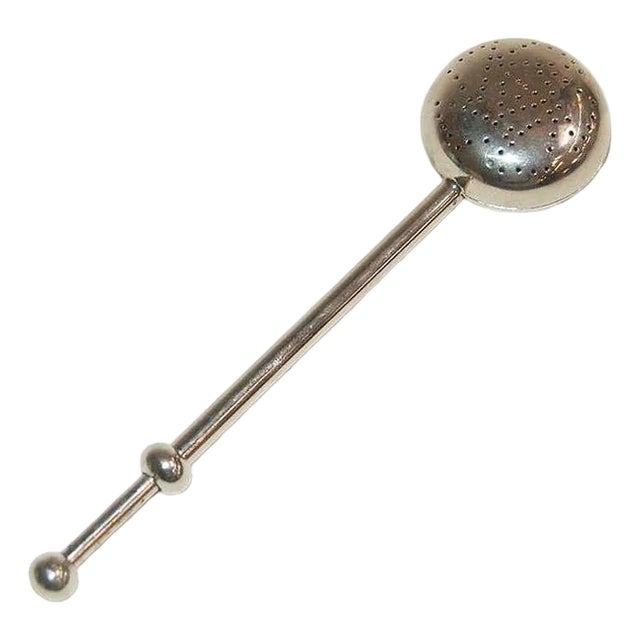 1960s Stainless Steel Tea Infuser Stirrer Tea Steepers Secure Pull Locking For Sale