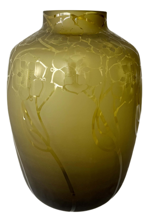 Italian Gold Yellow Glass Vase by Richard Rooze